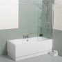 Left Hand Shower Bath with Single Screen - L1600 x W700mm - Tabor
