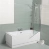Tabor 1700 x 700 Shower Bath-Left Hand Bath with Single Screen