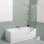 Tabor 1700 x 700 Shower Bath-Left Hand Bath with Single Screen