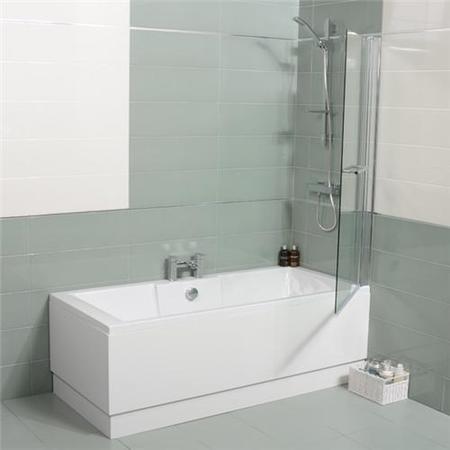 Tabor 1700 x 700 Shower Bath-Left Hand Bath with Single Screen