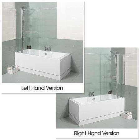 Tabor 1700 x 700 Shower Bath-Left Hand Bath with Single Screen