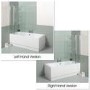 Tabor 1700 x 700 Shower Bath-Left Hand Bath with Single Screen