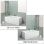 Tabor 1700 x 700 Shower Bath-Right Hand Bath with Single Screen
