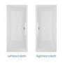 Tabor 1700 x 700 Airspa Bath-Single Bath Screen-Left hand bath