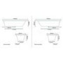 Tabor 1700 x 700 Airspa Bath-Single Bath Screen-Left hand bath