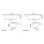Tabor 1800 x 800 Airspa Bath-Single Bath Screen-Right hand bath
