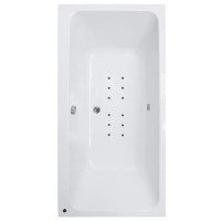 Turin 1800 x 900 Double Ended Airspa Bath-Single Bath Screen