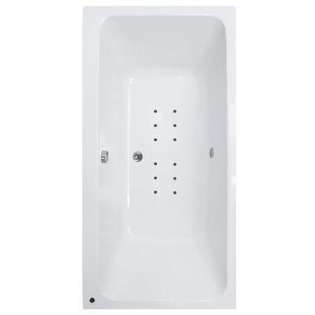 Turin 1800 x 900 Double Ended Airspa Bath-Single Bath Screen