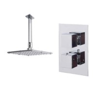 Cube Dual Valve with 175mm Square Shower Head & Ceiling Arm Cube Dual Valve with 175mm Square Shower Head & Ceiling Arm