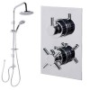 Dualex Riser Slide Shower Rail Kit with Style Dual Valve &amp; Wall Outlet 