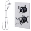 Vision Riser Slide Shower Rail Kit with Style Dual Valve &amp; Wall Outlet