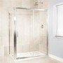 Sliding Shower Enclosure 1200 x 800mm - 6mm Glass - Aquafloe Range