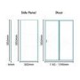 Sliding Shower Enclosure 1200 x 800mm - 6mm Glass - Aquafloe Range