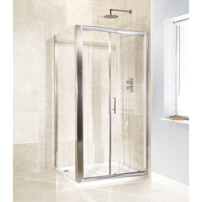Sliding Door Enclosure 1200 x 900mm with Shower Tray - 6mm Glass - Aquafloe Range
