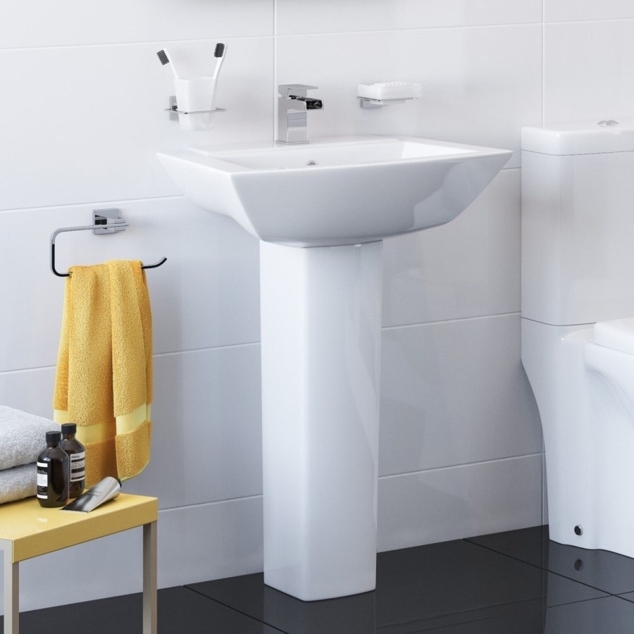 Veneto Square Basin and Full Pedestal