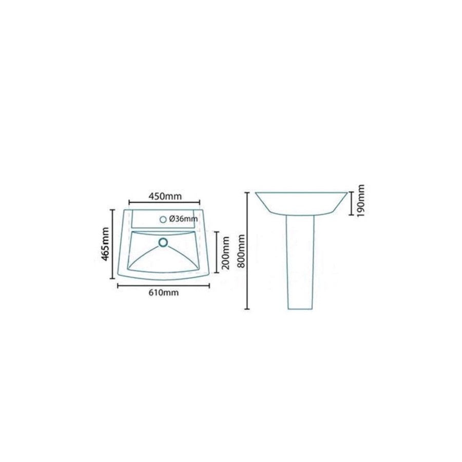 Veneto Close Coupled Toilet & Full Pedestal Basin Bathroom Suite