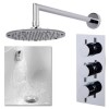 S9 Triple Valve with Rotondo Shower Head, Wall Arm, Filler &amp; Overflow 