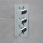 Space Slide Shower Rail Kit with S9 Triple Valve, Rotondo Head & Wall Arm 