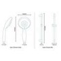 Space Slide Shower Rail Kit with S9 Triple Valve, Rotondo Head & Wall Arm 