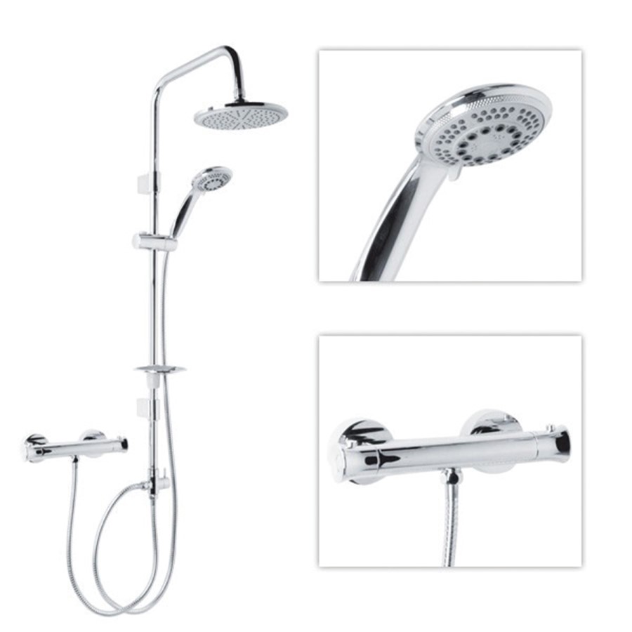 Dualex Riser Slide Shower Rail Kit with Ecobar Valve