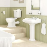 Traditional 2 Tap Hole Toilet and Basin Suite - Victoriana