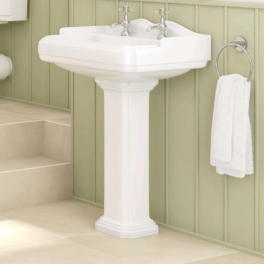 Victoriana 2 Tap Hole Full Pedestal Basin
