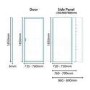 760 x 800 Pivot Shower Enclosure - 6mm Glass - Aquafloe 