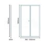 Bi-Fold Shower Enclosure with Tray 1000 x 900mm - 6mm Glass - Aquafloe Range