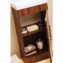 410mm Floor Standing Basin Vanity Unit - Walnut Single Door - Aspen Range
