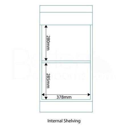 410mm Floor Standing Basin Vanity Unit - Walnut Single Door - Aspen Range