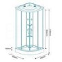 Aqualine&#153; Hydromassage Shower Cabin with 6 Body Jets with Square Handset