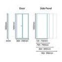 Bi Fold Door Enclosure 700 x 760mm AquaFloe Range