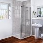 Bi Fold Door Enclosure 900mm with Side Panel 1000mm - 6mm Glass - Aquafloe Range