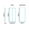 Bi-Fold Shower Enclosure with Tray 900 x 800mm - 6mm Glass - Aquafloe Range