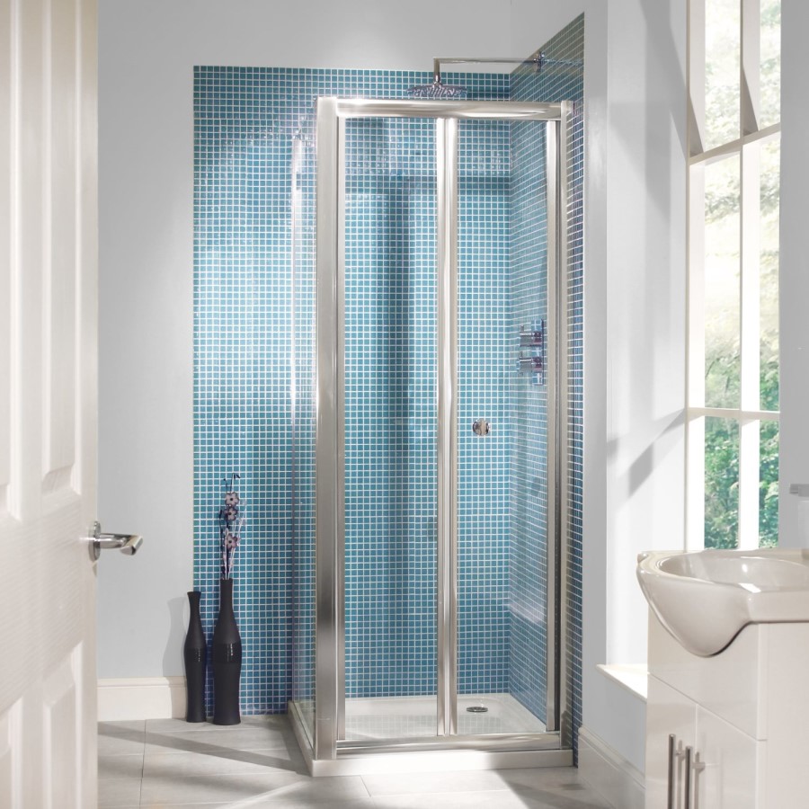 Bi-Fold Shower Door 760mm - 6mm Glass - Aquafloe Range