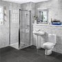 Aquafloe™ 6mm 760 Bi Fold Shower Door & Tray with Albury Suite