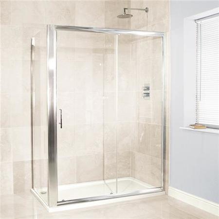 Sliding Shower Enclosure 1400 x 700mm - 6mm Glass - Aquafloe Range