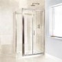 1000 x 700 Sliding Shower Enclosure - 6mm Glass - Aquafloe