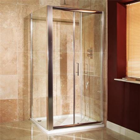 1000 x 700 Sliding Shower Enclosure - 6mm Glass - Aquafloe