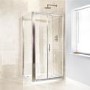1000 x 800  Sliding Shower Enclosure - 6mm - Aquafloe