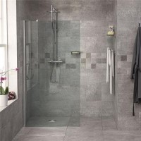 Walk In Reversible Wetroom Shower Screen - 1850 x 1200mm - 8mm Glass