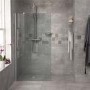 Walk In Reversible Wetroom Shower Screen - 1850 x 1200mm - 8mm Glass