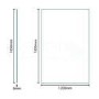 Walk In Reversible Wetroom Shower Screen - 1850 x 1200mm - 8mm Glass
