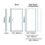 Pivot Door Enclosure 800mm x 900mm - 6mm Glass - Aquafloe Range