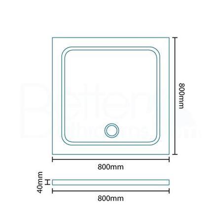GRADE A1 - Slim Line 800 x 800 Square Shower Tray