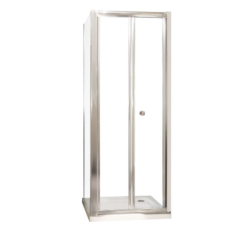 Bi-Fold Door Enclosure 800mm with Side Panel 1000mm - 6mm Glass - Aquafloe Range