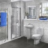 Aquafloe™ 6mm 800 Bi Fold Shower Door &amp; Tray with Albury Suite