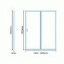 1700 x 800 Sliding Shower Enclosure