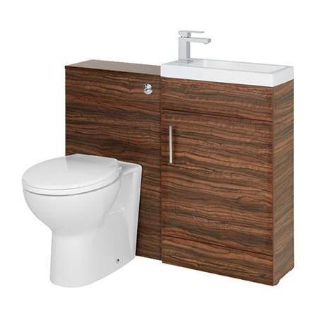 Aspen&trade; Compact 50 Walnut Toilet Basin Suite