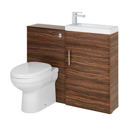 Aspen&trade; Compact 50 Walnut Toilet Basin Suite